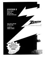 Предварительный просмотр 1 страницы Zenith System 3 Z25X31 Operating Manual & Warranty