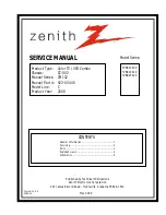 Preview for 1 page of Zenith TVBR1342Z Service Manual