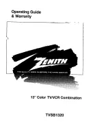 Zenith TVSB1320 Operation Manual & Warranty preview