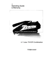 Zenith TVSB1340V Operating Manual & Warranty preview