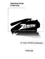 Zenith TVSC1320 Operating Manual & Warranty preview