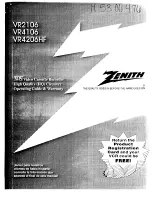 Zenith VR2106 Operation Manual & Warranty preview