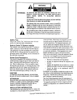 Preview for 2 page of Zenith VR2135  and warranty Operating Manual And Warranty