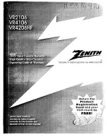 Zenith VR4106 Operation Manual & Warranty preview