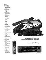 Zenith VRC4165  and warranty Operating Manual And Warranty preview