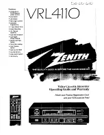 Preview for 1 page of Zenith VRL4110 Operating Manual & Warranty