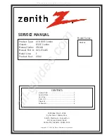 Предварительный просмотр 1 страницы Zenith XBV243 series Service Manual