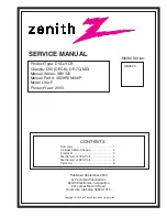 Preview for 1 page of Zenith XBV323 Series Service Manual