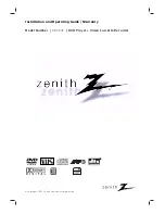 Предварительный просмотр 1 страницы Zenith XBV343 Installation And Operating Manual