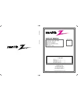 Предварительный просмотр 1 страницы Zenith XBV613 - DVD/VCR Combination Service Manual