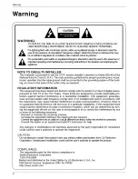 Preview for 2 page of Zenith Z15LCD1 - 15" LCD HDTV Installation And Operating Manual, Warranty