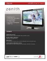 Предварительный просмотр 1 страницы Zenith Z32LC6D Specifications