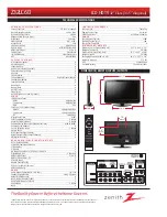 Предварительный просмотр 2 страницы Zenith Z32LC6D Specifications