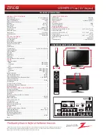 Предварительный просмотр 2 страницы Zenith Z37LC6D Specification Sheet