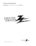 Предварительный просмотр 1 страницы Zenith Z42PJ240 and Installation And Operating Manual