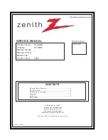 Предварительный просмотр 1 страницы Zenith Z42PX2D Series Service Manual