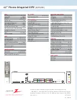 Preview for 2 page of Zenith Z42PX2DH Specifications