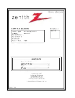 Предварительный просмотр 1 страницы Zenith Z44SZ80 Series Service Manual