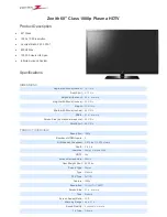 Preview for 1 page of Zenith Z60PV220 Product Description