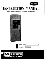 Zenith ZBTSH Series Instruction Manual preview
