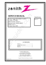 Preview for 1 page of Zenith ZDA311 Series Service Manual