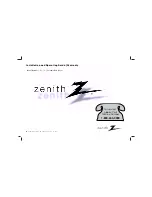 Zenith ZPA-314 Installation And Operating Manual preview