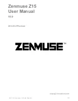 Предварительный просмотр 1 страницы Zenmuse Z15 User Manual