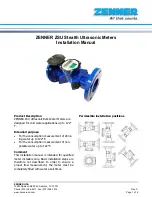 Zenner ZSU02 Installation Manual preview