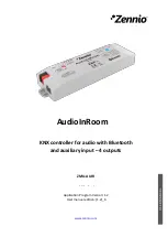 Zennio AudioInRoom Manual предпросмотр