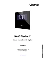 Предварительный просмотр 1 страницы Zennio IWAC Display v2 User Manual