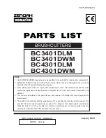 Zenoah BC3401DLM Parts List preview