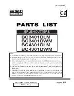 Preview for 1 page of Zenoah BC3401DLM Parts List