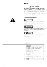 Предварительный просмотр 2 страницы Zenoah G621AVS Owner'S/Operator'S Manual