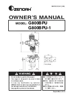 Zenoah G800BPU Owner'S Manual preview