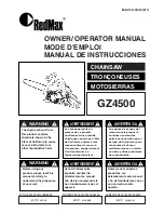 Предварительный просмотр 1 страницы Zenoah GZ4500 Manual