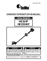 Zenoah HEZ2500F Owner'S/Operator'S Manual предпросмотр