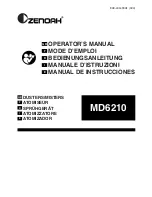 Preview for 1 page of Zenoah MD6210 Operator'S Manual