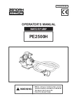 Zenoah PE2500H Operator'S Manual preview