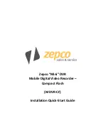 Zepco MDVR?CF Installation & Quick Start Manual preview