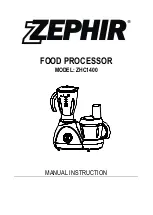 Preview for 11 page of Zephir ZHC1400 Manual Instruction