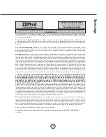 Preview for 21 page of Zephyr Essentials AK9128A-BF Use, Care And Installation Manual