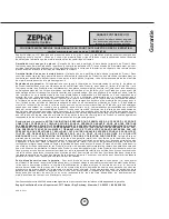 Preview for 51 page of Zephyr Essentials Anzio Island ZAZ-E42CS Use, Care And Installation Manual