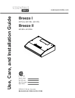 Preview for 1 page of Zephyr Essentials Breeze I AK1124 Series Use, Care And Installation Manual