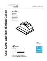 Preview for 1 page of Zephyr Essentials Power Vortex ES Series Use, Care And Installation Manual