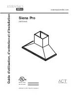 Preview for 19 page of Zephyr Essentials Siena Pro ZSP-E48AS Use, Care And Installation Manual