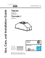 Preview for 1 page of Zephyr Essentials Twister AK8000AS-ES Use, Care And Installation Manual