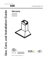 Preview for 1 page of Zephyr Essentials Venezia Series Installation Manual