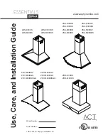 Preview for 1 page of Zephyr Essentials ZAN-E30CBS Use, Care And Installation Manual