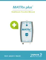 Preview for 1 page of Zephyr Sleep Technologies MATRx plus Healthcare Provider Manual