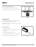 Предварительный просмотр 21 страницы Zephyr ACT Luce ZLU-E30CS Use, Care And Installation Manual